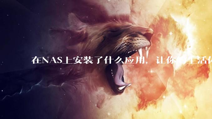 在NAS上安装了什么应用，让你的生活体验有了巨大的提升？